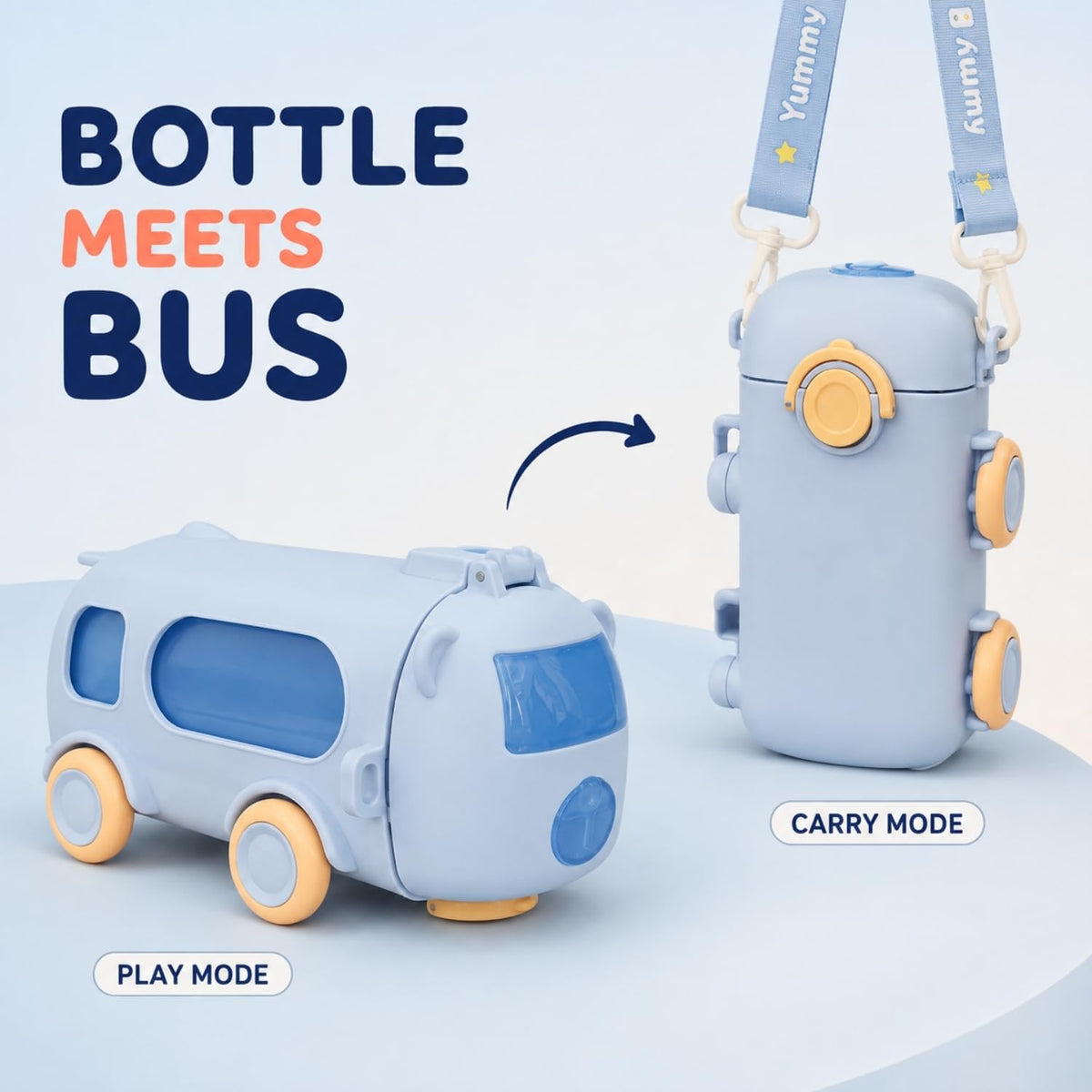Toy Imagine Kids Water Bottle with Strap & Sipper