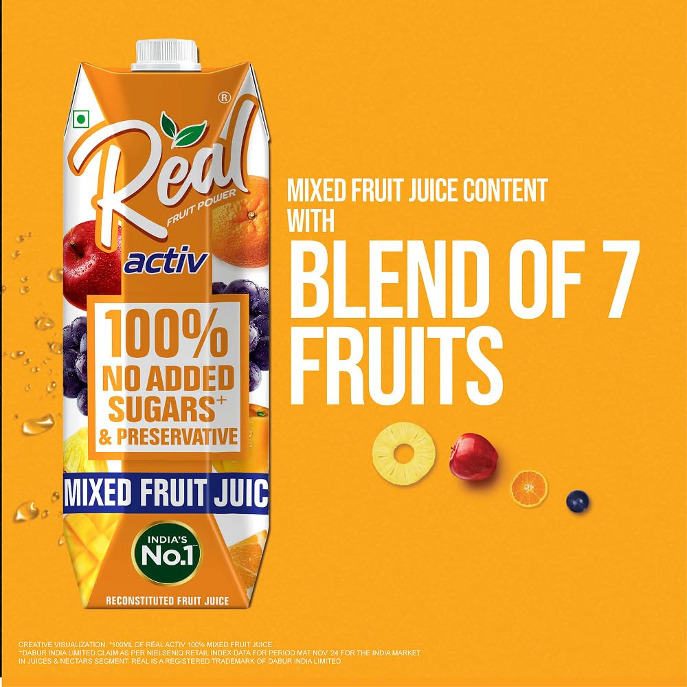Dabur Real Activ Mixed Fruit Juice - 1l