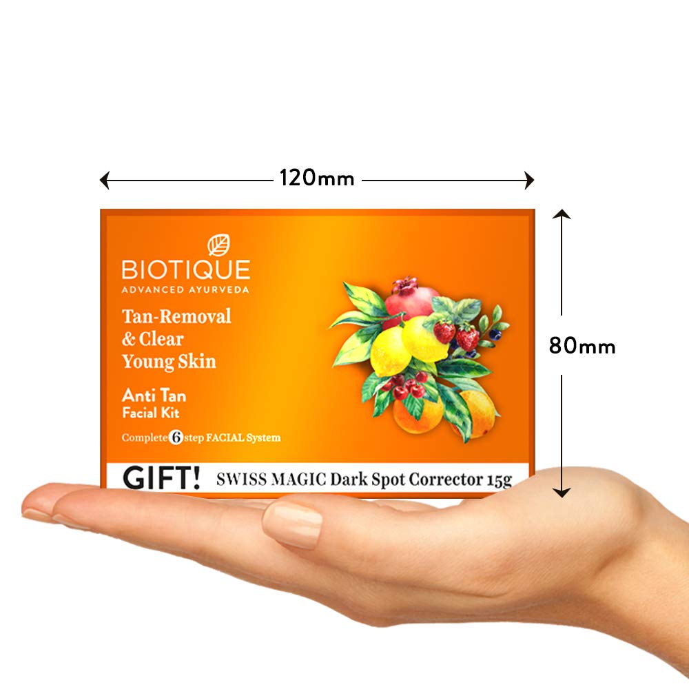 Biotique Bio Anti Tan Facial Kit (Free with Swiss Magic Dark Spot Corrector)