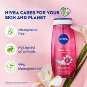 NIVEA Waterlily & Oil 250ml Body Wash| Shower Gel with Care Oil Pearls| Refreshing Scent of Waterlily Flower|Clean, Healthy & Moisturized Skin