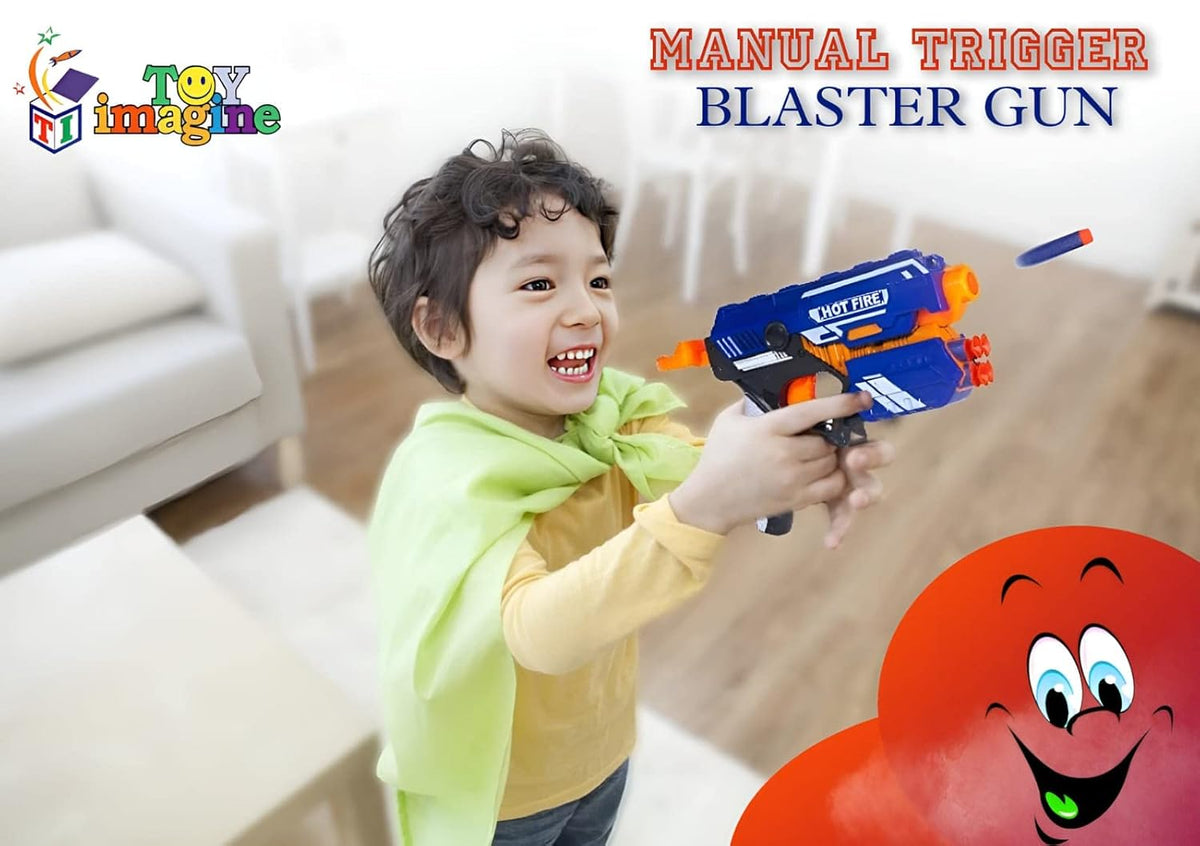 Toy Imagine Blaze Storm Gun for Kids 6-12 Air Soft Toy Gun Pistol with 10 Suction Darts Shooting Game for Boys 6+ Indoor Outdoor Sniper Toy Gift Gel Blaster Style Design Birthday Gift for Boys & Girls