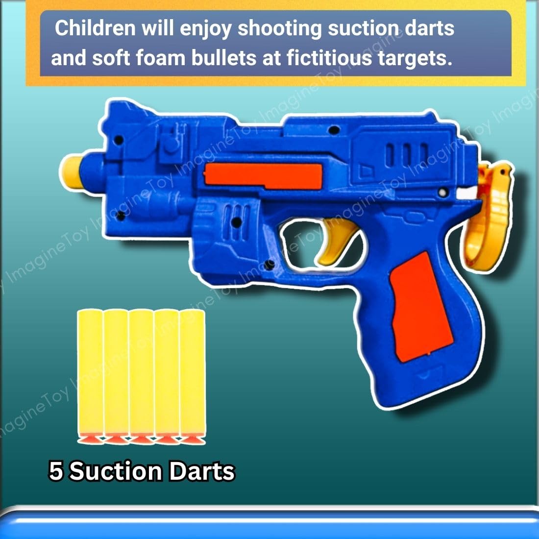 Toy Imagine Blaze Storm Hot Fire Soft Bullet Gun Toy for Kids with 5 Safe Soft Foam Bullets, Fun Target Shooting Battle Fight Indoor & Outdoor Games for Kids