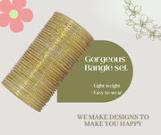 NMII Glass with Polka Dots & Glitter Stylish Fancy Bangles Set For Women & Girls | Glass Bangles | Traditional Women Bangles - Pack of 36 Bangle
