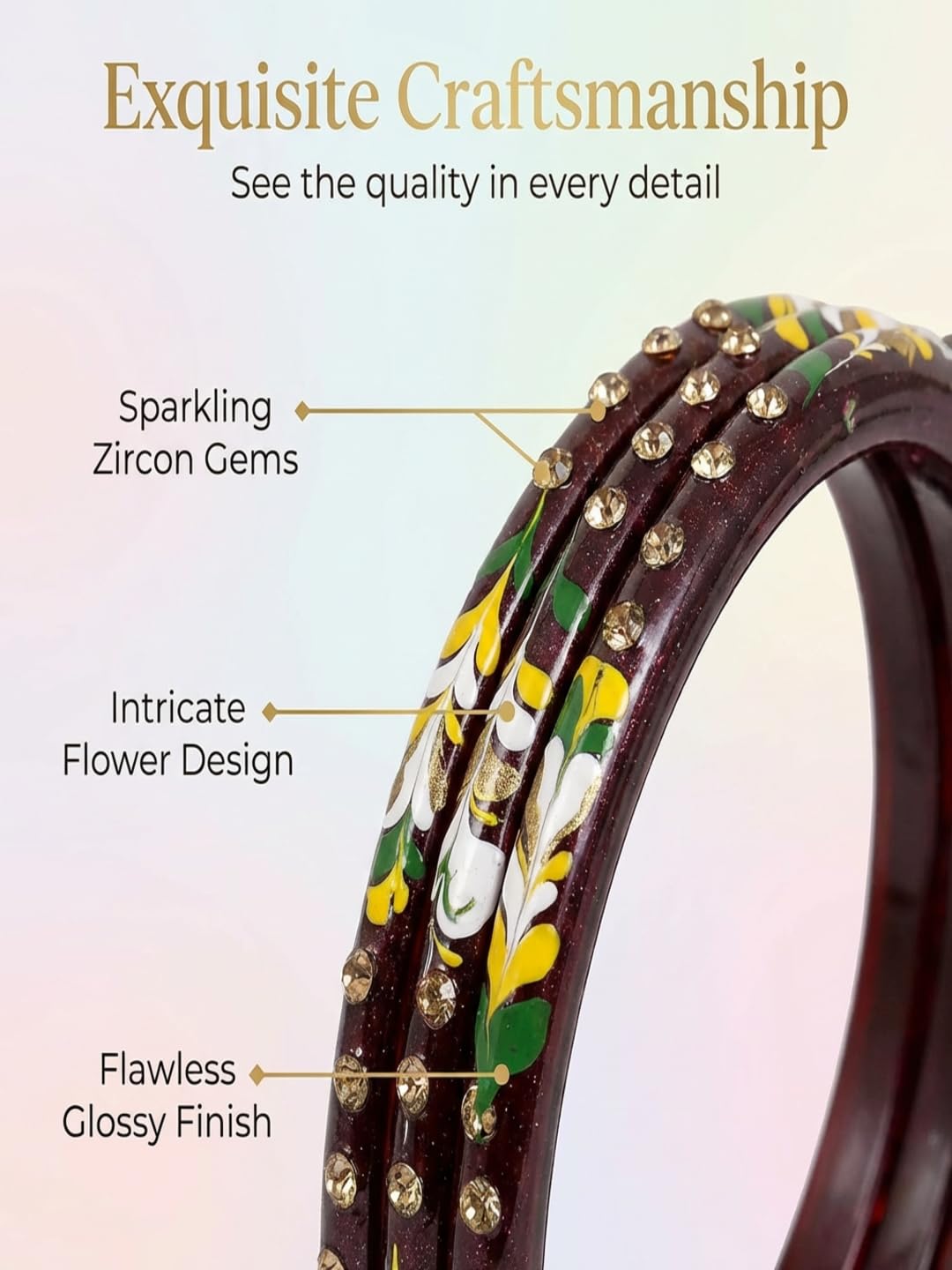 NMII Bangle Set for Women (Multi-Colour)