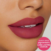 INSIGHT Long Lasting Lip Crayon – All-Day Comfort | Matte Finish | Waterproof | Non-Transfer | Non-Sticky | Enriched with Vitamin E & Kojic Acid | Sharpenable Tip | Full Coverage | Lightweight Lipstick (Smokey Rose) – 7g
