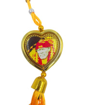 SHINDE EXPORTS Lord Mahadev Multicolor Car Hanging (Yellow Heart Hanger)