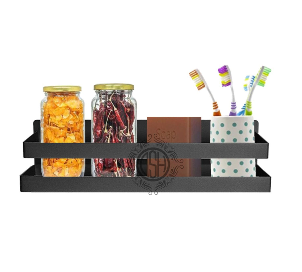 DSH Metal Wall Mounted Multi-Purpose Shelf and Rack for Living Room Bedroom Kitchen Space Saving Bathroom Organizer Shelf. (Pack of 1)
