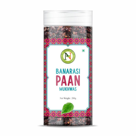 NatureVit Banarasi Paan Mouth Freshener 1 Kg| Sweet Banarasi Meetha Paan Mix with Gulkand, Betel Leaf & Fennel | Traditional After-Meal Treat