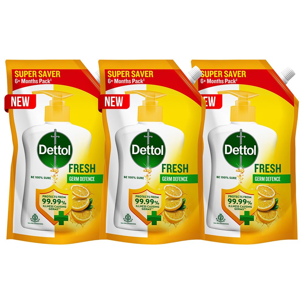 Dettol Fresh Liquid Hand Wash 675ml (Pack of 3)