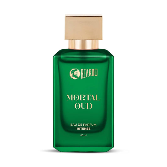 Beardo Mortal Oud Perfume for men 80ml | Oriental, Earthy scent with Honey, Citrus, Patchouli & Sandalwood notes | Long Lasting Premium Mens Perfume | All Season Eau de parfum for Men | Gift for Husband | Gift for Boyfriend | Gift for Men