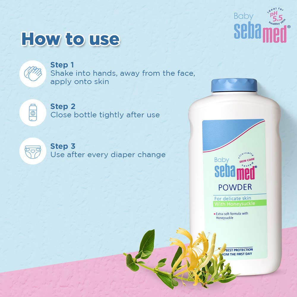 Sebamed Baby Powder with Honeysuckle|200 gm