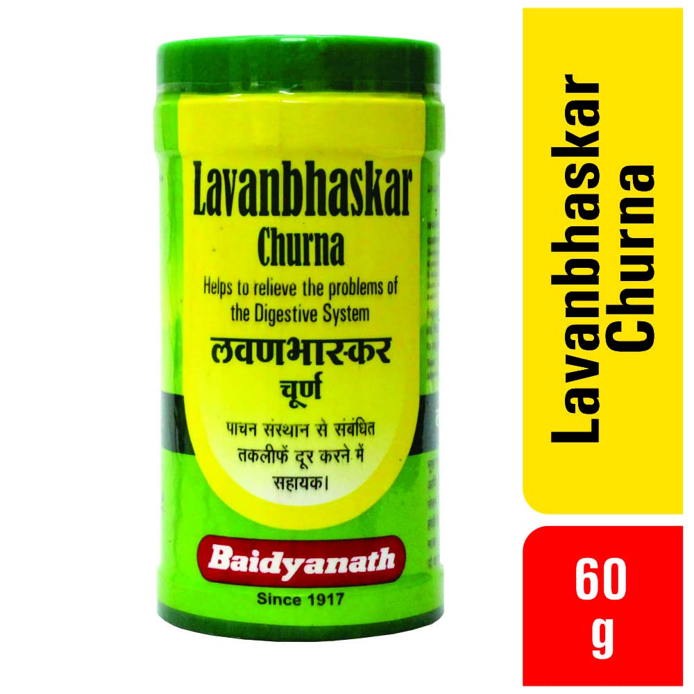 Baidyanath Asli Ayurved Lavan Bhaskar Churna | Improves Digestive System | 60 Gms - (Pack Of 3)