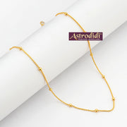 ASTRODIDI Gold Plated Chain | 24 Inch Stylish Light Weighted Golden Brass Neck Chain For Girls Women Men Boys (CHAIN-BALA-12)