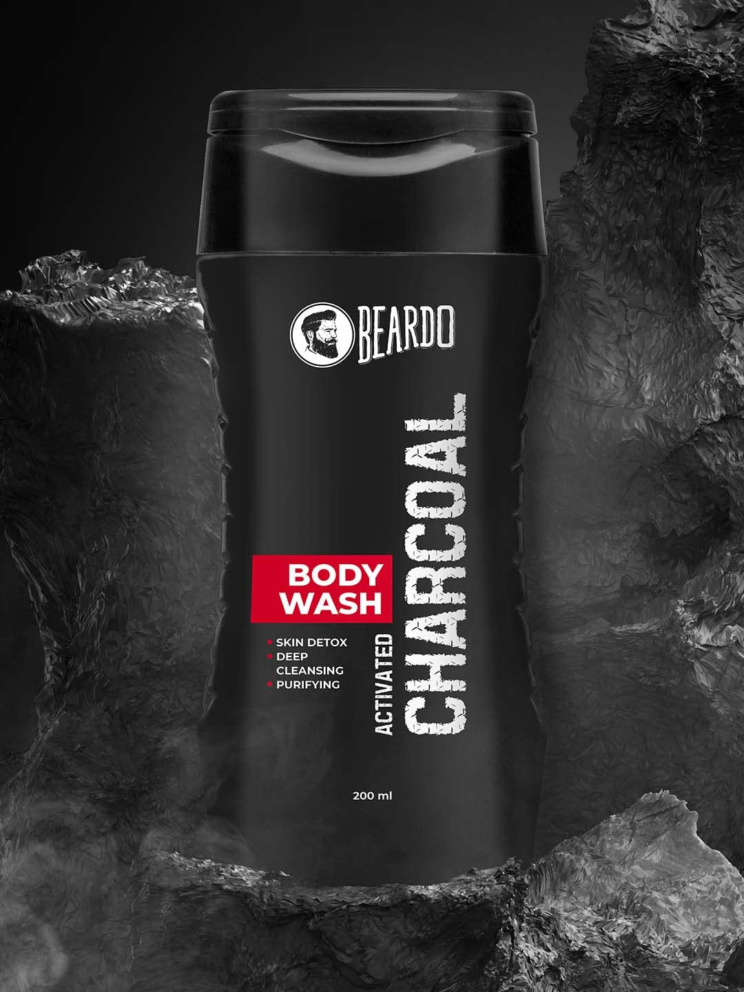 Beardo Activated Charcoal Anti-Pollution Body Wash, 200ml (Pack of 2) | Deep Pore Cleaning | Removes Dirt & Impurities | Acne Control | Oil Control | For Men