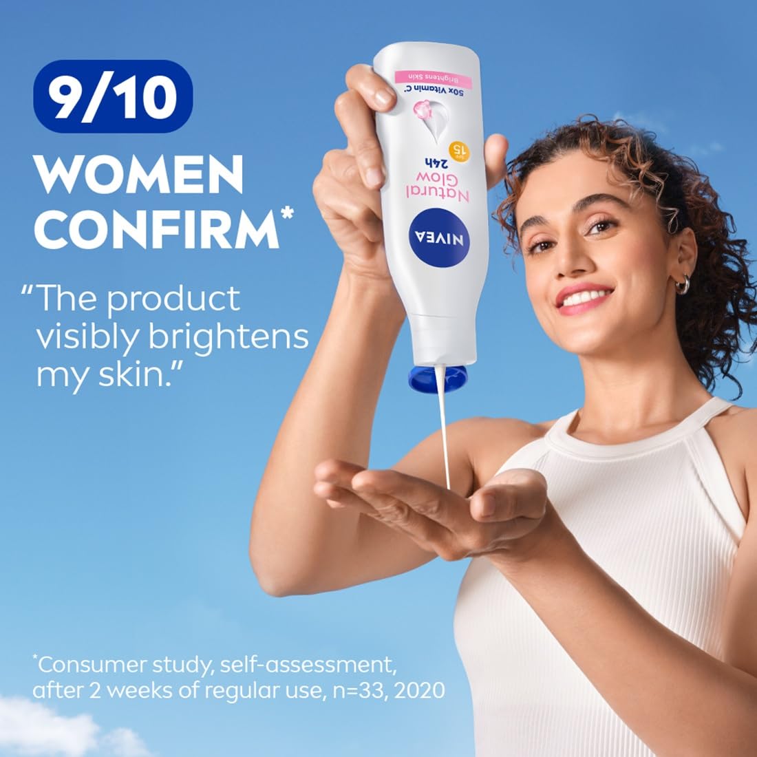 NIVEA Natural Glow Cell Repair 200ml Body Lotion | SPF 15 & 50 X Vitamin C for Summer Protection |With Camu Camu & Acerola Cherry Extracts | Gives Even Toned & Smooth Skin |For All Skin Types (Packaging might vary)