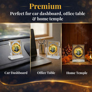 DIVINITI 24K Gold Plated Religious Car Dashboard Frame | Premium God Idol Frame for Car, Home Mandir & Office Table | Spiritual Gift, Decorative Showpiece | Baba Balak Nath