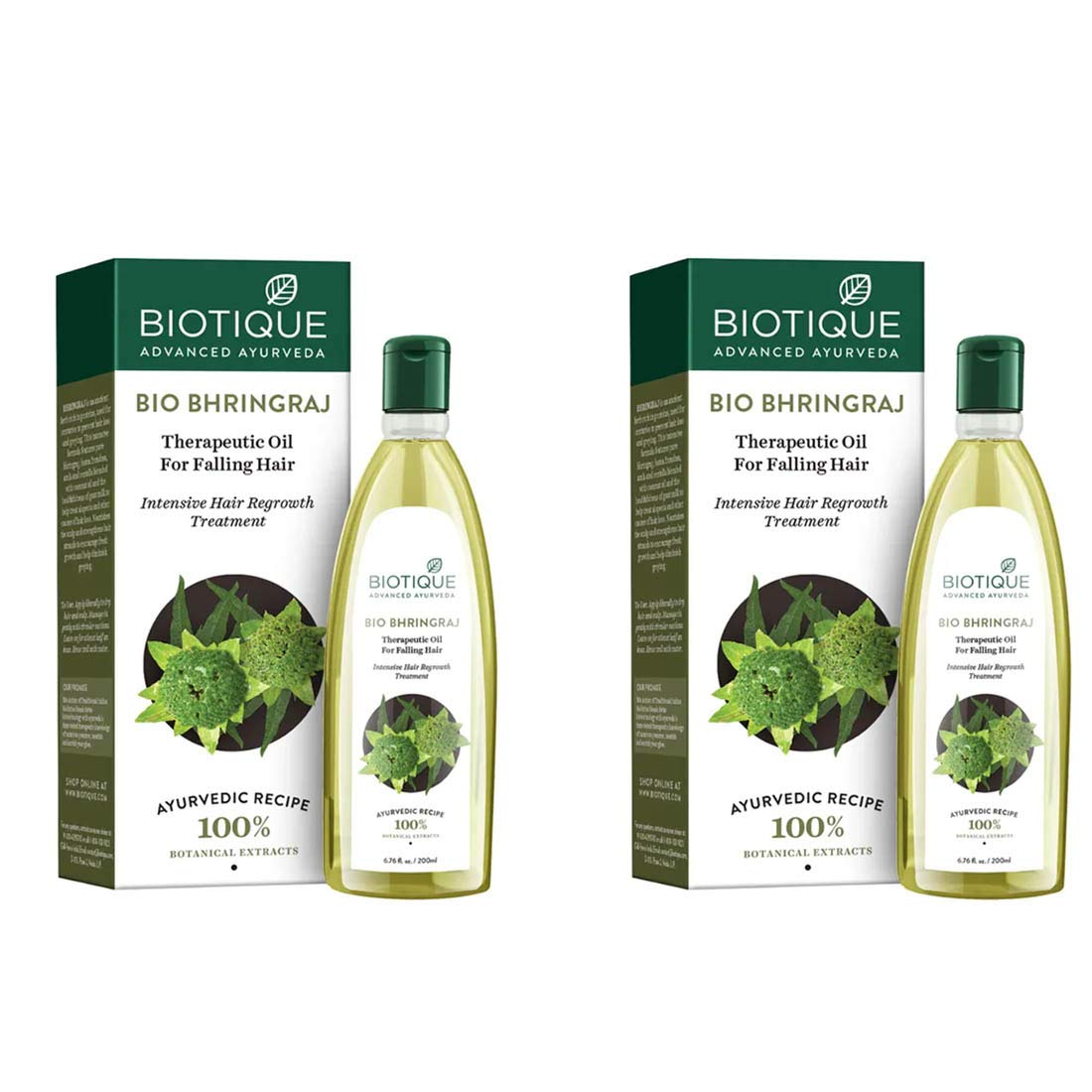 Biotique Bio Bhringraj Therapeutic Oil (200 ml) - Pack of 2