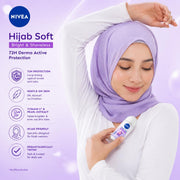 NIVEA Hijab Soft Bright & Shaveless Anti-Perspirant Roll-On for Women, 72H Protection, Vitamin C & Pearl Extract, 0% Alcohol, 50 ml