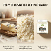 NatureVit White Cheese Powder 250 Gram | Rich & Creamy Flavour | Perfect for Popcorn, Pasta, Fries, Nachos & Sauces | Instant Cheese Seasoning Mix | 100% Vegetarian