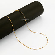 ASTRODIDI Gold Plated Chain | 24 Inch Stylish Light Weighted Golden Brass Neck Chain For Girls Women Men Boys (MHC-06)