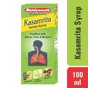 Baidyanath Asli Ayurved Kasamrit Herbal Cough Syrup - 100 ml With Goodness of Adusa, Tulsi & Mulethi