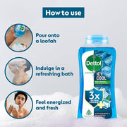 Dettol Body Wash and Shower Gel for Women and Men, Cool - 250ml | Soap-Free Bodywash | 12h Odour Protection
