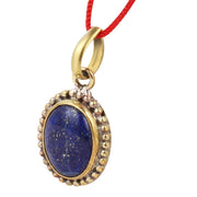 ASTRODIDI Lapis Lazuli Blue Gemstone Pendant with Lab for Men and Women
