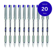 LINC 0.55mm Executive SL-500 Gel Pen | Water-Proof Ink & Textured Grip (Blue Ink, Pack of 20)