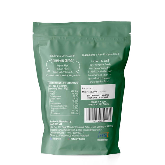 NatureVit Pumpkin and Sunflower Seeds Combo, 2kg (1 Kg Each) | Protein & Fibre Rich Super Seeds | Immunity Booster | Healthy Snack & Diet Food