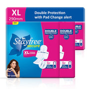 Stayfree Secure xl | Combo packs 98 Pads | Cottony Soft Sanitary Pads for Women | with Leak Lock Technology | Odour Control | Absorbs Up to 100% fluid | Up to 12 Hours of Protection