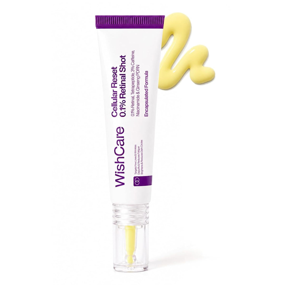 WishCare Cellular Reset 0.1% Retinal Shot- Targets Fine Lines, Wrinkles & Dark Circles | Retinol Shot Booster- 10 ml