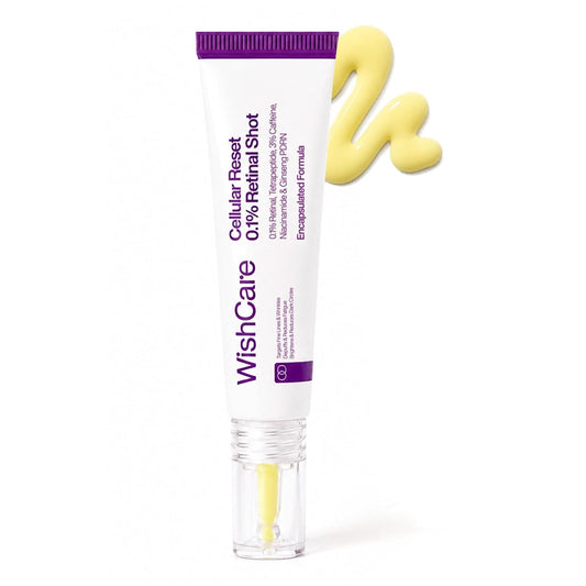 WishCare Cellular Reset 0.1% Retinal Shot- Targets Fine Lines, Wrinkles & Dark Circles | Retinol Shot Booster- 10 ml