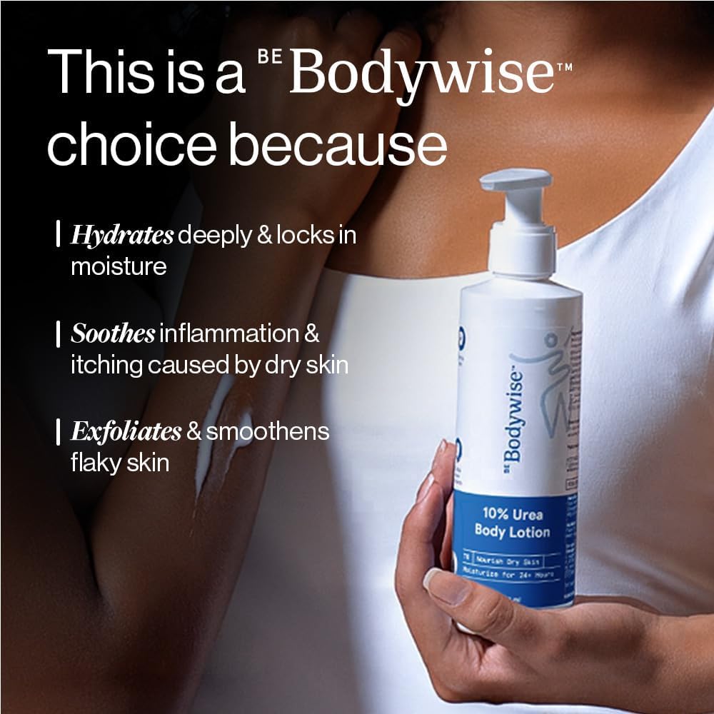 Be Bodywise 7% Glycolic Acid Body Stick 30g & 10% Urea Body Lotion 200ml | Deep Hydration & Gentle Exfoliation | Smoothens Rough Skin, Reduces Bumps & Ingrown Hair | For Dry, Flaky & Textured Skin