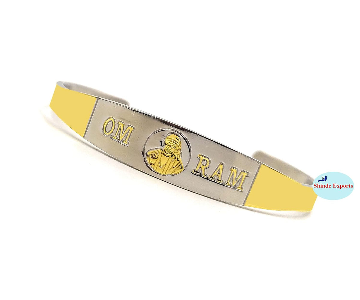 SHINDE EXPORTS brass sai baba bracelet for men and women gold plated kada