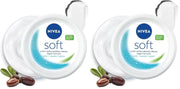 NIVEA Soft Light Moisturizer For Face, Hand & Body, Instant Hydration, Non-Greasy Cream With Vitamin E & Jojoba Oil, 50ml (Pack of 2)