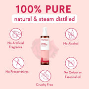 WishCare 100% Pure & Natural Rose Water For Face, Skin & Hair - Rose Water Toner for Glowing Skin - Free from Paraben & Alcohol 200ml