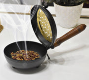 DSH Metal Incense Loban Burner with Handle, Dhoop Dhuni Sambrani Dhoop Burner and Home Office Temple Prayer Butler.