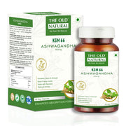 The Old Natural KSM-66 Ashwagandha 500 mg 60 Veg Capsules | Extra Strength Natural Formulation | Support strength & energy | Withania Somnifera Extract -(Pack of 2 Bottles)