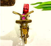 DSH Antique Brass Bike Miniature, Table top Showpiece Metal Vehicles for Home Decor (Toy)