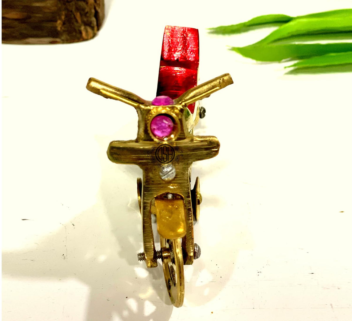 DSH Antique Brass Bike Miniature, Table top Showpiece Metal Vehicles for Home Decor (Toy)