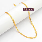 ASTRODIDI Gold Plated Chain | 24 Inch Stylish Light Weighted Golden Brass Neck Chain For Girls Women Men Boys (CHAIN-BALA-14)