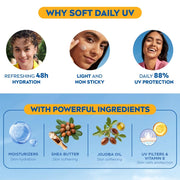 NIVEA Soft Daily SPF 15 Moisturizer | 88% UV Protection | Face & Body Cream for Healthy Glow in 5 Days | No White Cast | Vitamin E & Shea Butter | Lightweight, Quick Absorbing | 72H Hydration | 100ml
