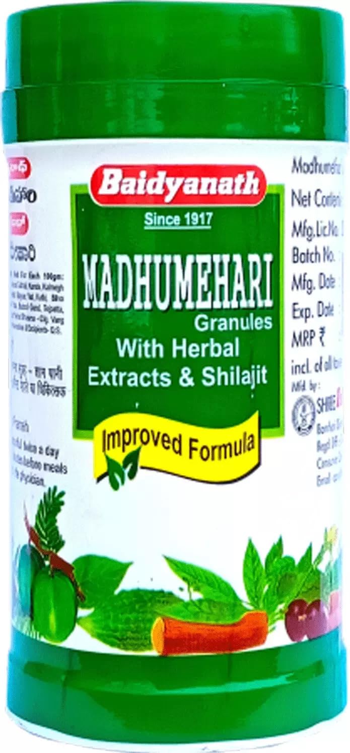 Baidyanath Asli Ayurved Madhumehari Granules - 200 Gms Controls Blood Sugar Levels-Pack of 2