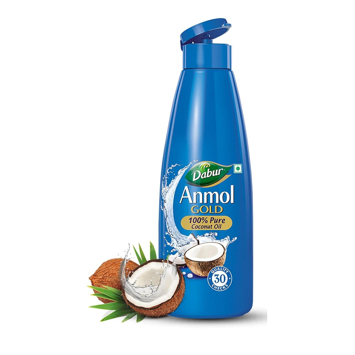 Dabur Anmol Gold 100% Pure Coconut Oil - 600ml (Pack of 2) | Natural | Nariyal Tel | Sourced from Handpicked Sundried Coconuts | Multipurpose Oil