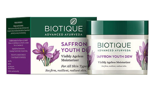 Biotique Skin Care Nourishing and Revitalizing Cream Saffron Youth Dew,65g (Pack of 2)