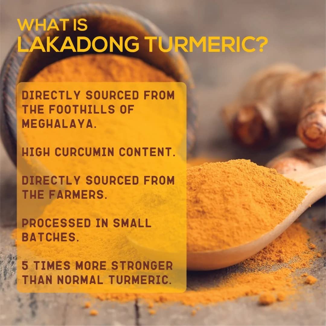NatureVit Lakadong Turmeric Powder 2 Kg | High Curcumin (7-9%) Haldi | Pure & Natural | From Meghalaya | Immunity Booster, Anti-Inflammatory & Antioxidant Rich | Golden Milk & Cooking