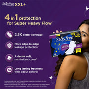 Stayfree Advanced XXXL Thin Sanitary Pads for Women | 16 Soft Cotton Pads for All Night Ultra Comfort | Absorbs 2x More with Wider Back | Prevent Rashes | Odour Control