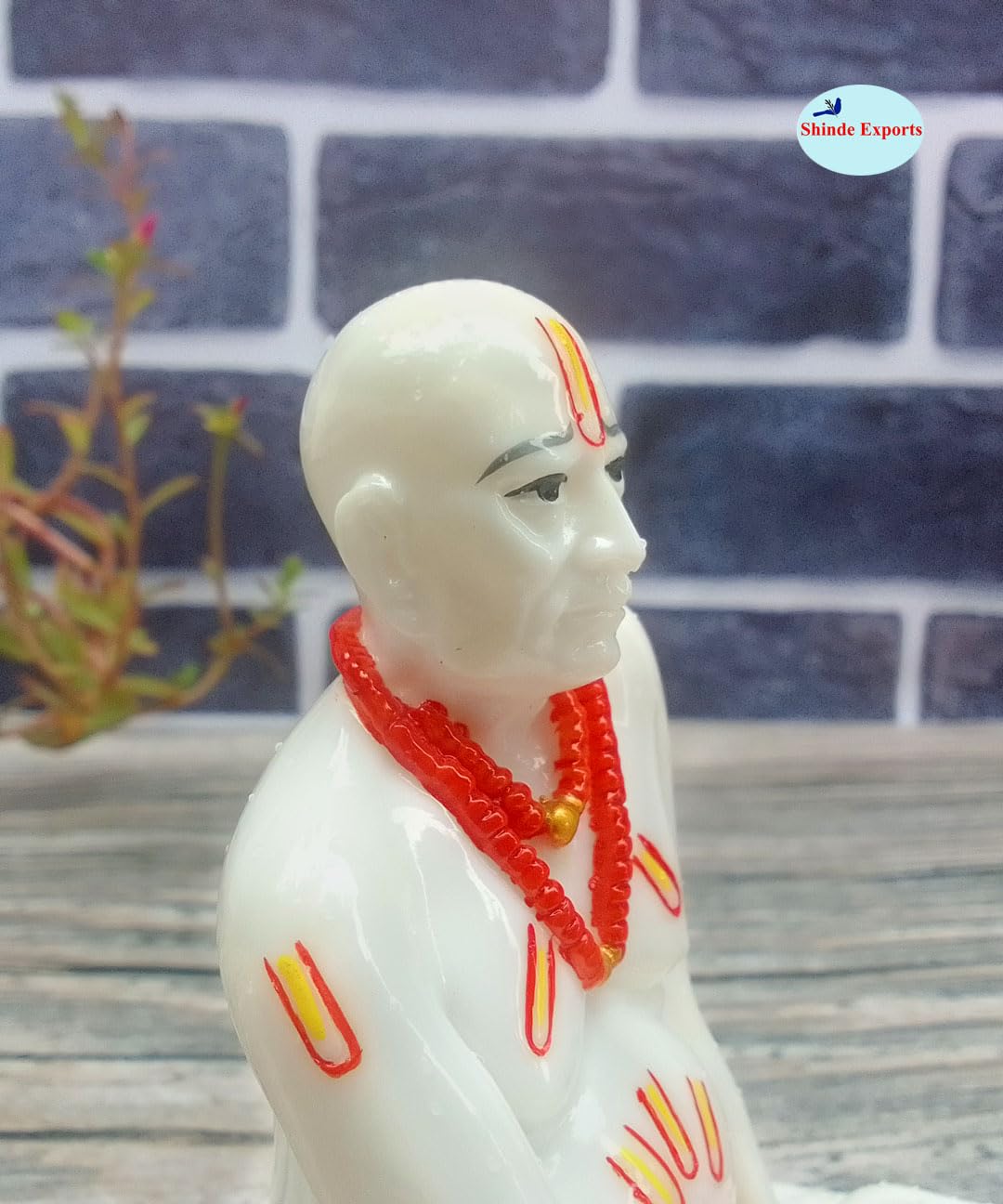SHINDE EXPORTS Shree Swami Samarth murti Idol Statue for car Dashboard (11.5cm)