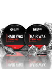 Beardo Stronghold Hair Wax, 100 gm (Pack of 2) | Crystal Hair Wax | Styling | Glossy Finish | Shine | Strong Hold