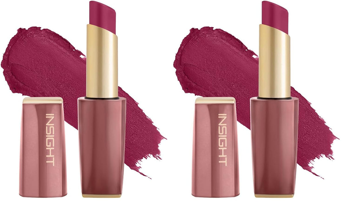 INSIGHT Pure Matte Lipstick - Hot Take| High Pigment, Long Lasting Smooth Matte Finish | Enriched with Vitamin E & Coconut Oil - 3.3 g (Pack of 2)